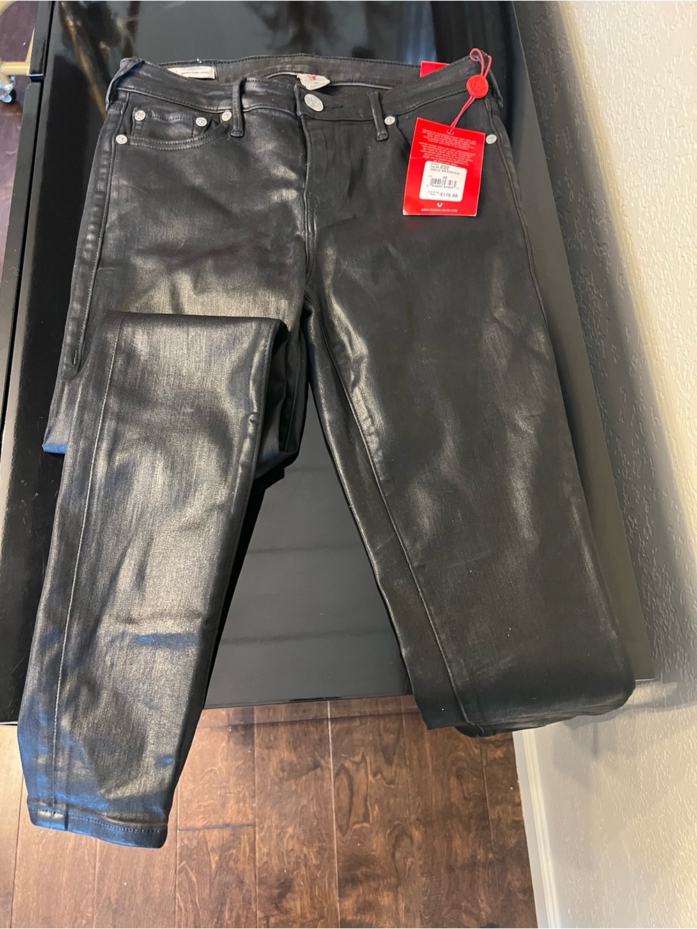 True Religion Black Coated Women’s Skinny Jeans